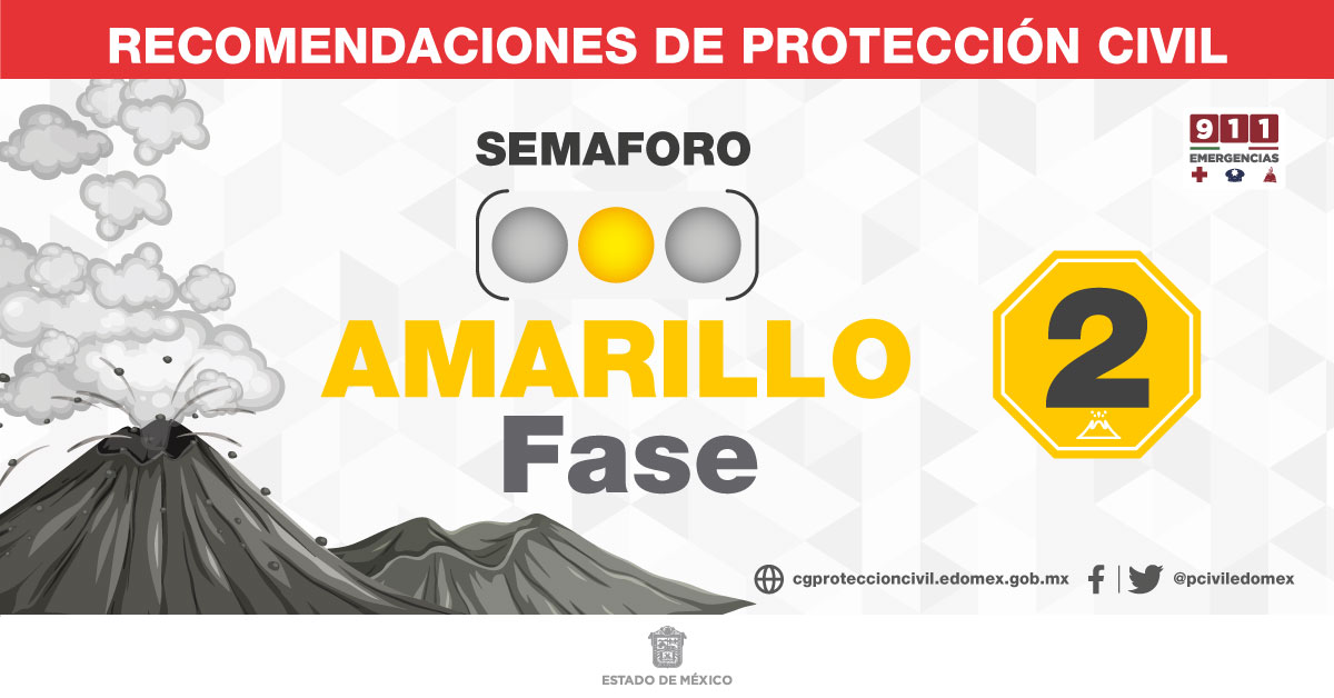 samgm24's tweet photo. Recuerda: El Semáforo de #AlertaVolcanica para el #Volcan #Popocatépetl se encuentra en #AmarrilloFase2. https://t.co/Lim1Ae2qRQ