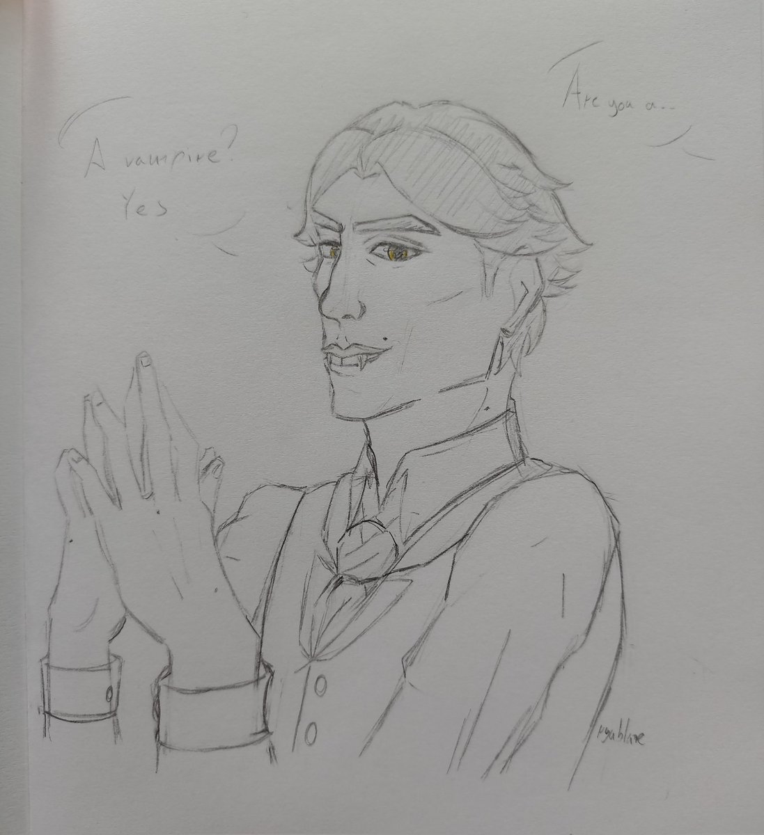 RyuBlaze6's tweet photo. "Are you a..."
Viktor: "A Vampire? Yes"

#viktorart  #arcane #ArcaneArt #leagueoflegends #vampire #viktorvampireau #viktorvampire https://t.co/ZuFtCOdE9V