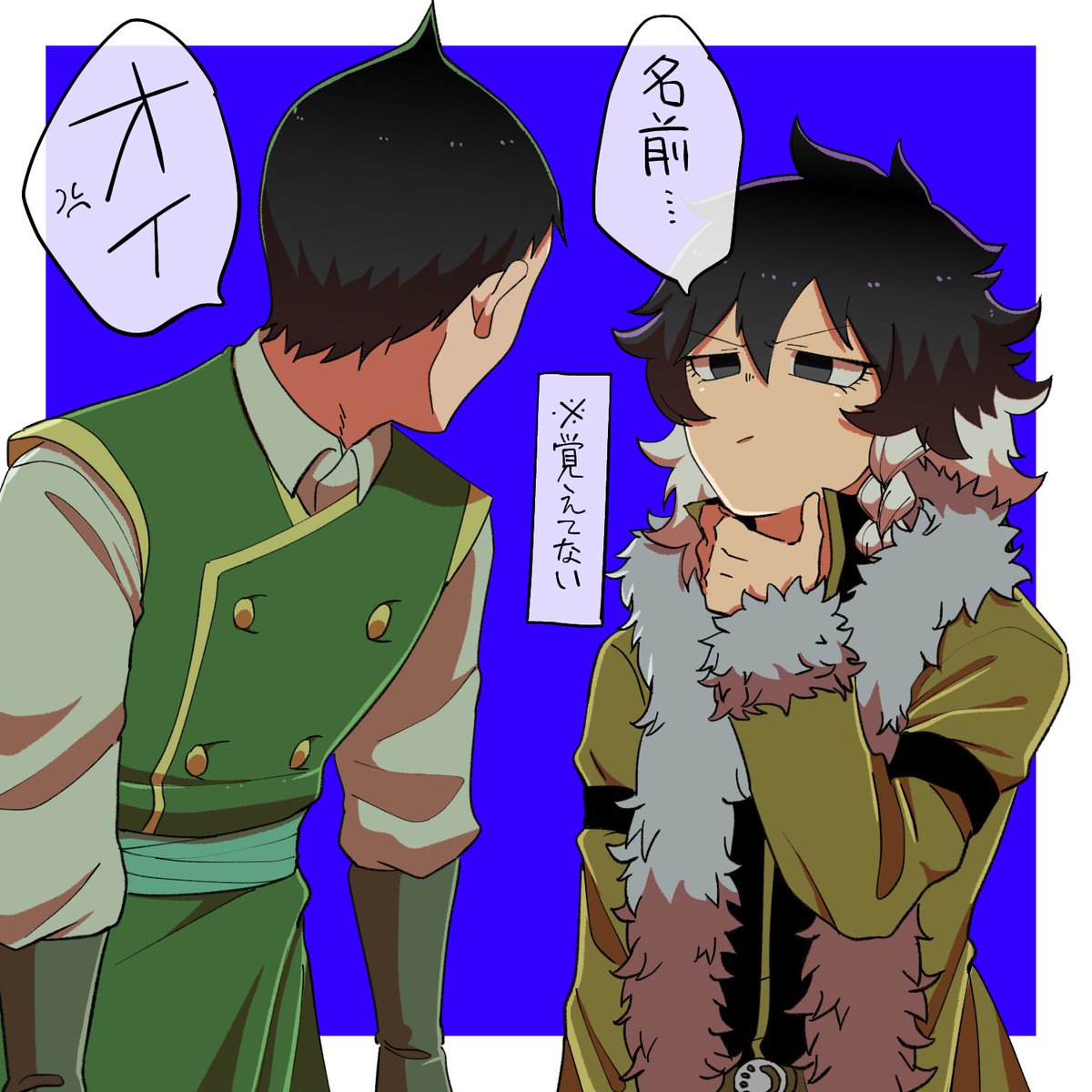 cartoon_brain's tweet photo. フォロワーさんからの助言により衝動で描いたマクベスとウォーレン。絡ませたい。 https://t.co/HqkKEo6lbu