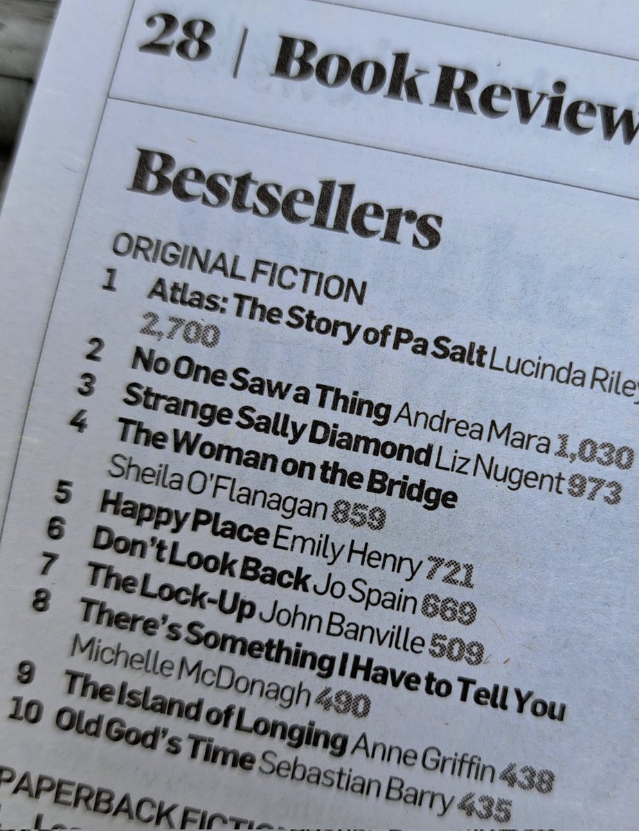 AndreaMaraBooks's tweet photo. The really nice thing about getting into the charts is that you hear about on Tuesday or Wednesday, then you see it in print on Saturday. So you get to celebrate twice! https://t.co/MoTD6mg0Z5