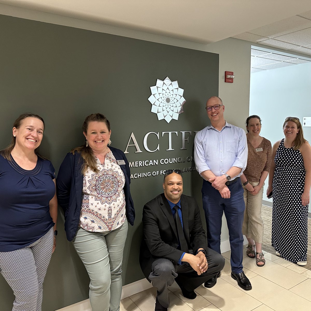 Taking a quick break from the board meeting to tour the ACTFL headquarters with a few of the board members. Excited about the work we’re doing. Stay tuned! #langchat