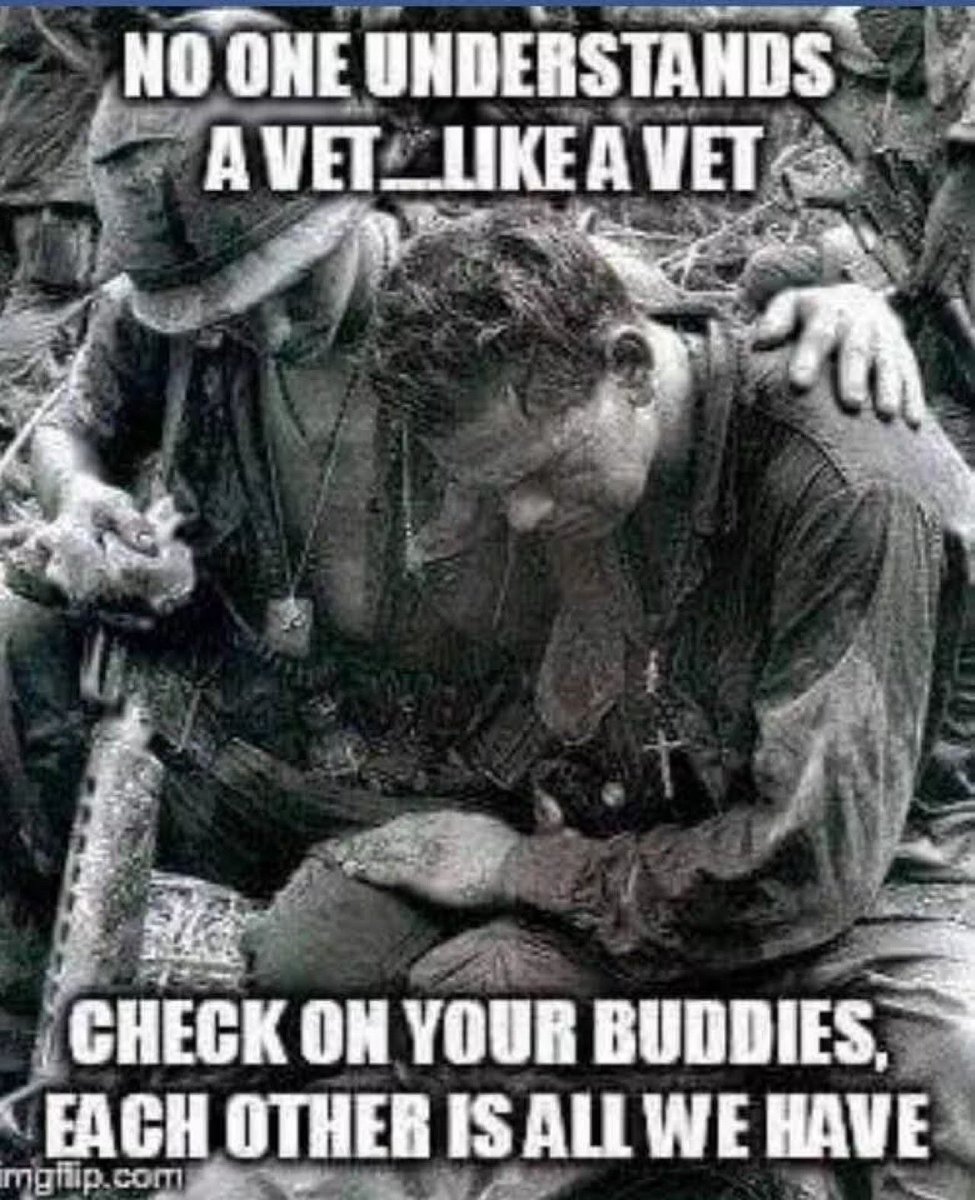 Sat #BuddyChecksMatter Veterans 🇺🇸
#Turn22To0 to #EndVeteranSuicide ❤️
Become a #PTSDWarrior #JustListen
👉@royharper53🛩🇺🇸
👉@Wolfeagle17🛩🇺🇸
👉@AllieGAK🛩🇺🇸
👉@PJDave🛩🪂🇺🇸
👉@MikeCorkSr1🛩🇺🇸