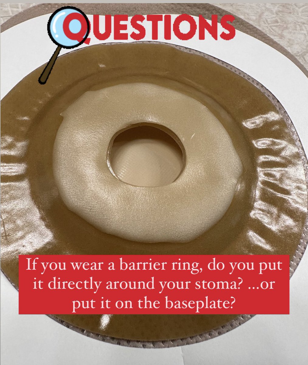 We’d love to know!  Do you put your barrier ring on your skin or wafer? 
@uoaa @OstomyCanada @WOCNSociety #ostomy #ostomate #ostomybag #wocn #cwon