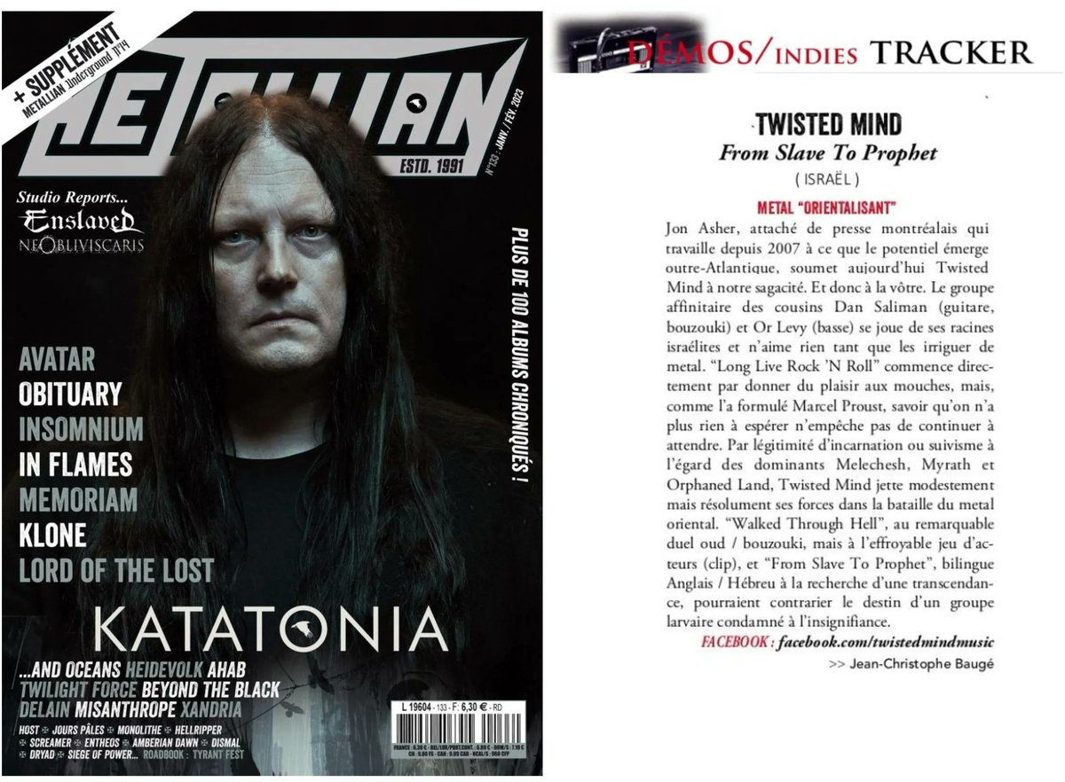 AsherMedia's tweet photo. \m/ @MetallianMag #twistedmind \m/
#metal #metalmag #metalmagazine #heavymetal #metallian #metallianmag #metallianmagazine https://t.co/beH2Vesw42