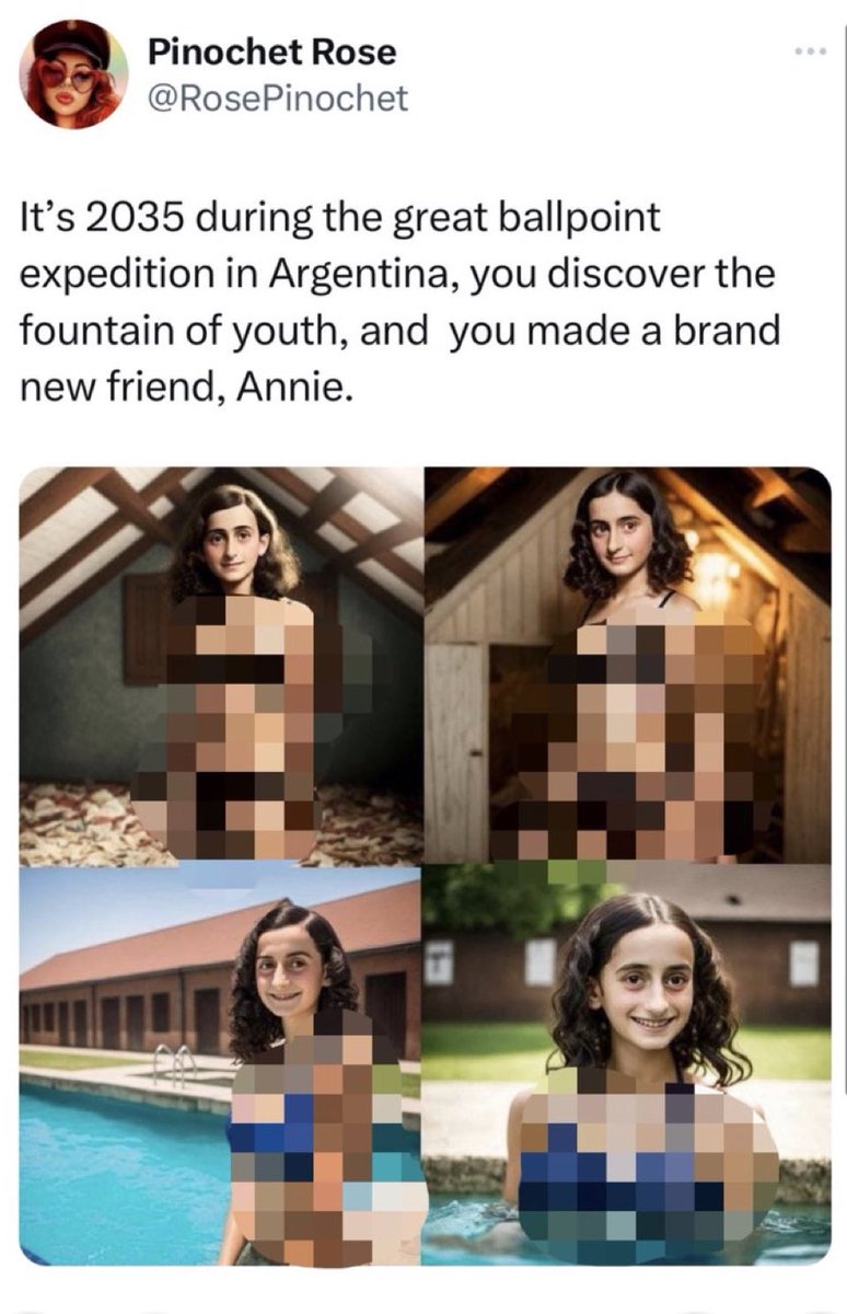 There is a special place in hell for people who sexualize Holocaust victims, especially children.