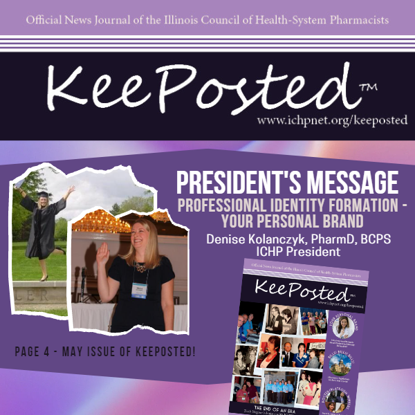 ichpnet's tweet photo. Have you ever thought about your personal brand?  

#ICHP President, Denise Kolanczyk, discusses #ProfessionalIdentityFormation in this month's #KeePosted: https://t.co/UmQYSE5GGL

#ILPharmacy #Pharmacy https://t.co/xDZEcI554V