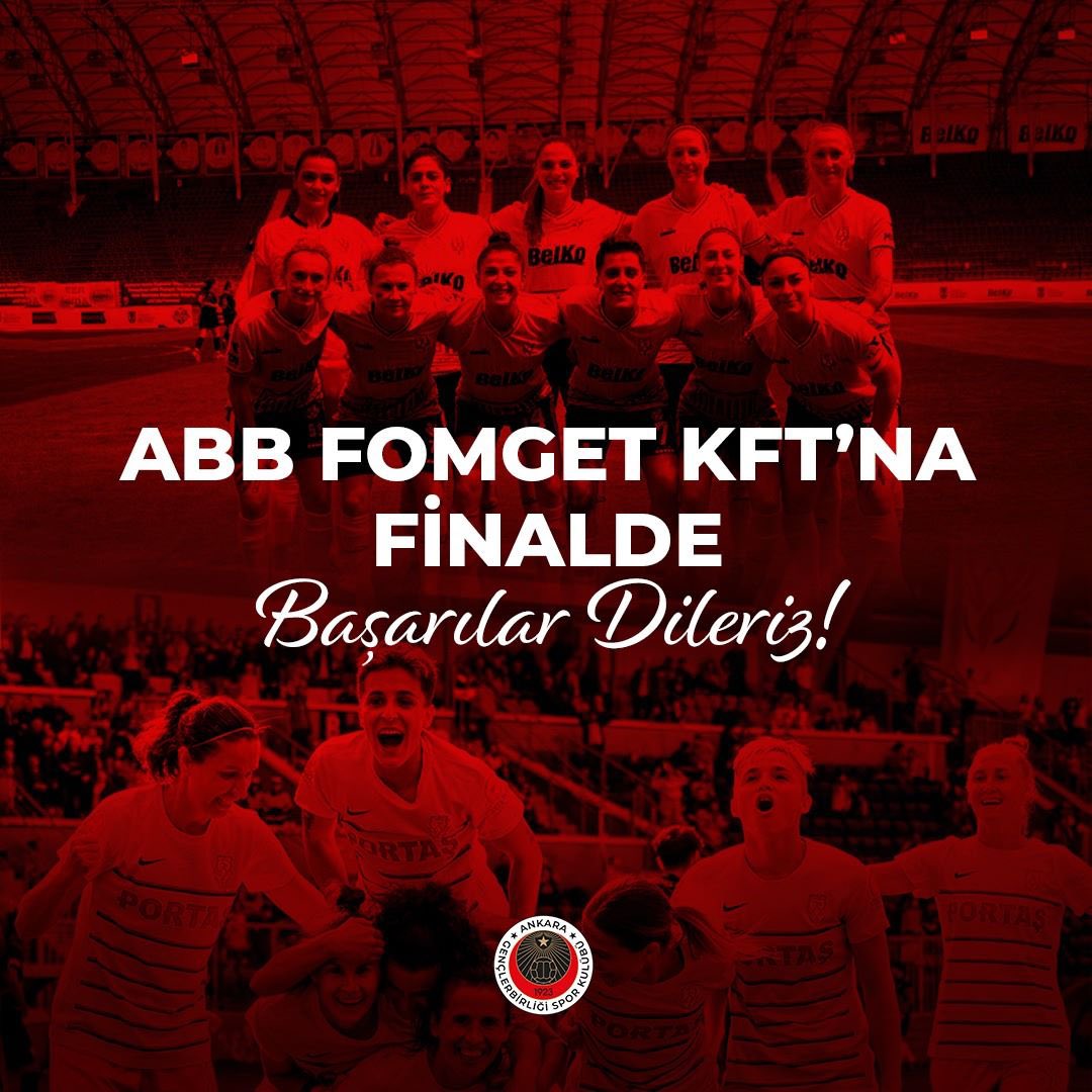 Kadın Futbol Süper Ligi Play-Off Yarı Finali’nde galip gelerek adını finale yazdıran başkentimizin Kadın Futbol Süper Ligi’ndeki temsilcisi @abbfomget Takımı’nı tebrik eder oynayacağı final karşılaşmasında başarılar dileriz.  
@mansuryavas06 @ankarabbld @abbbasin @demirkolyalcn