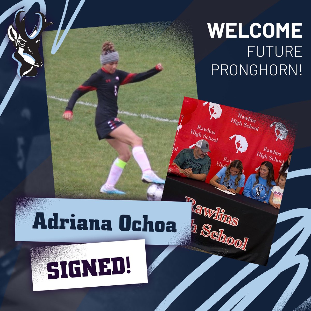 Excited to welcome our newest signing Adriana Ochoa from Rawlins, Wyoming! Welcome to the Pronghorn Family! #gopronghorns #pronghornpride