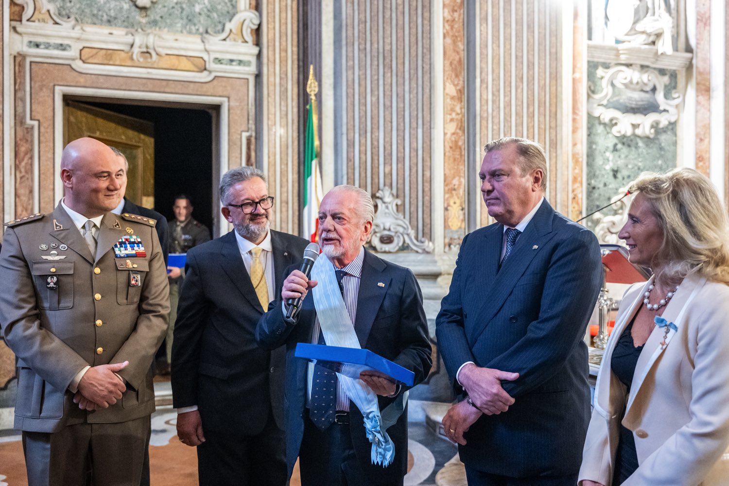 Aurelio De Laurentiis Cavaliere dell'Ordine costantiniano di San Giorgio:  "Vinceremo ancora"