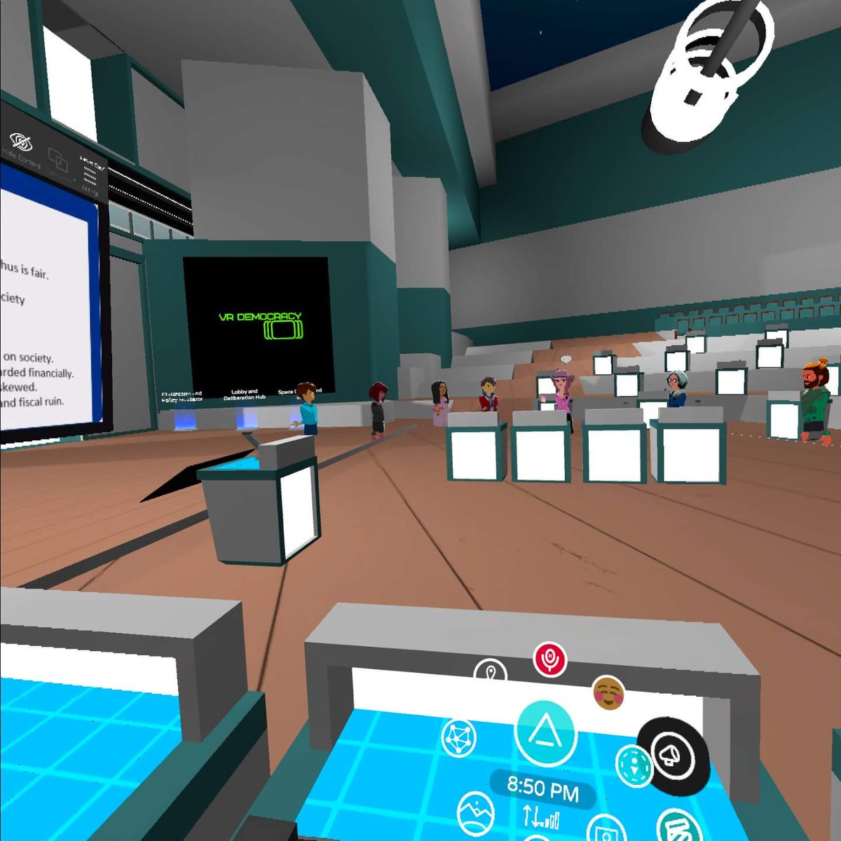 One of the things that Microsoft also shut down when they Killed-off altSpaceVR :

Monthly:
Virtual Debates on Ai and XR ethics
