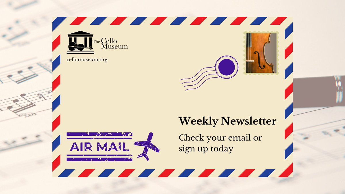 The Cello Museum Weekly Newsletter - mailchi.mp/423dbdc408db/t…
#cello #cellomusic #classicalmusic #musicnewsletter #giveaway