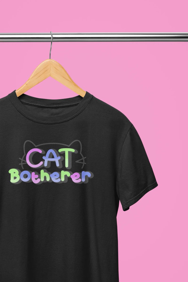 BeansonLoaf's tweet photo. And they're back! Cat botherer tees are now in the shop again! 😻 We had some printing issues which are now resolved yay! So if you're good at annoying cats in general, you'll need one of these cat tees to fuel your cat obsession 😜 #CatsOfTwitter https://t.co/MQI9eONpfj