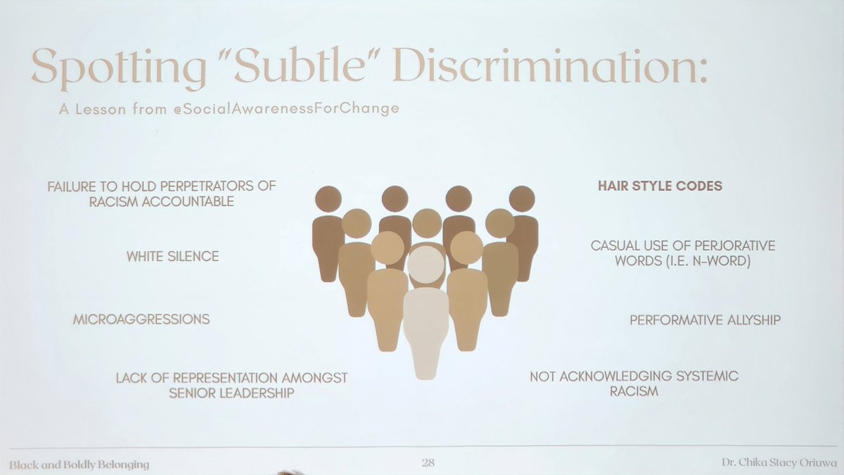 Speaking truth @cwimgather about the experiences of racialized women in medicine. Thanks to @drchikaoriuwa for naming these. I've experienced EVERY SINGLE ONE in my clinical and leadership work. #CWIMconference2023