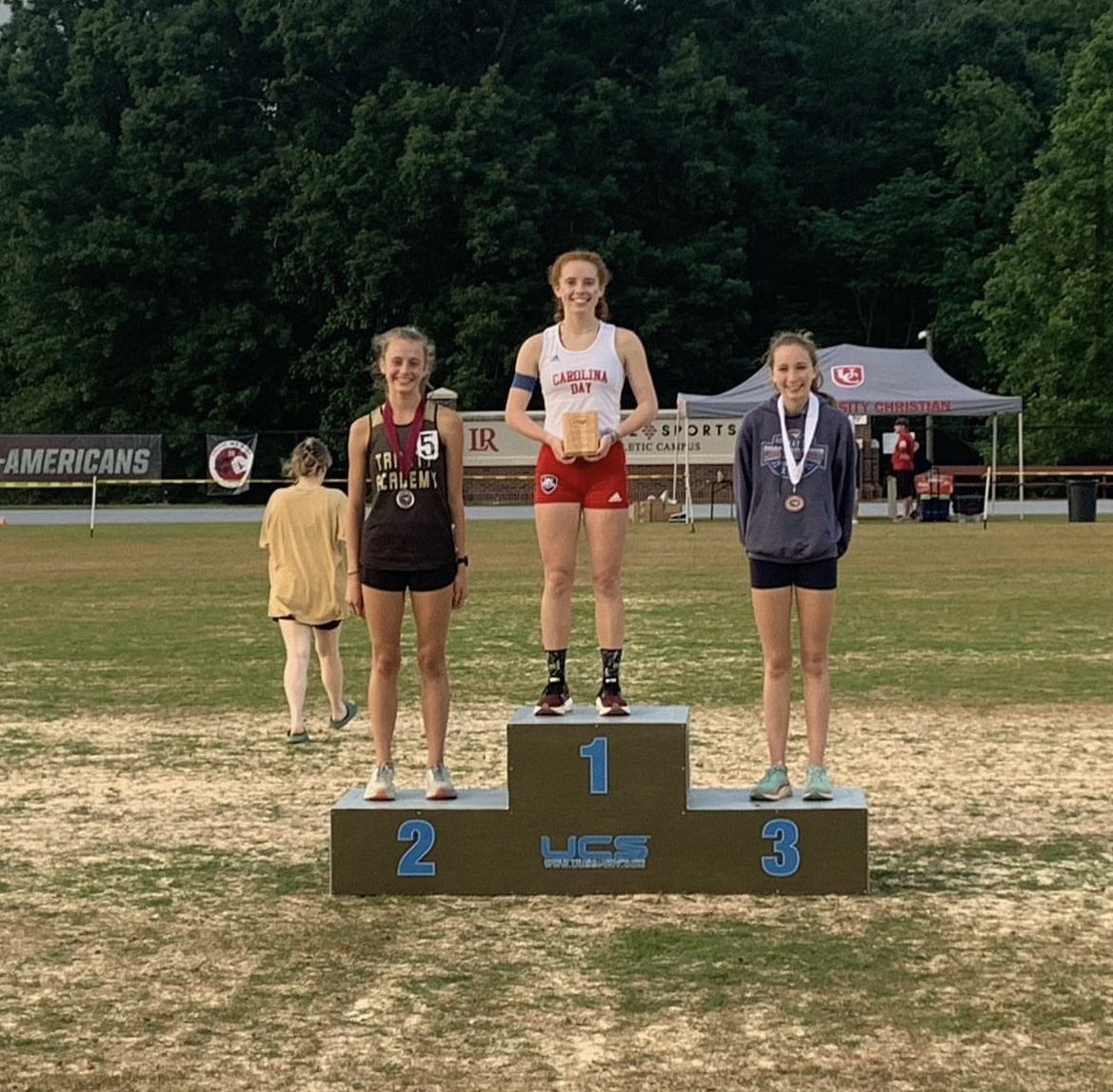 Wildcats runner Caroline Barton ’23 takes 1st in the 3200m! <a href="/CDSWildcats/">CDS Athletics</a> #statechampionships