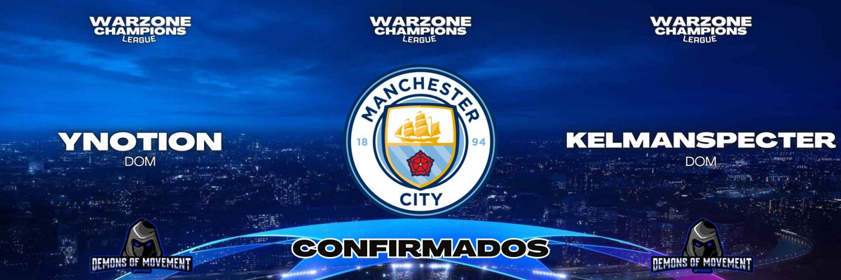 O clã da DOM será o 11° time confirmado para WCL 🏆

YNOTION E KELMAN 🔥

Representando o MANCHESTER CITY da 🏴󠁧󠁢󠁥󠁮󠁧󠁿

#warzone #warzone2 #wcl #codmobile