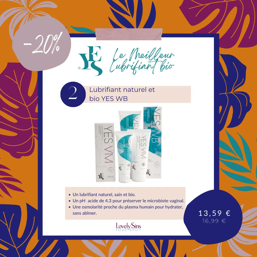 Refaites le plein du meilleur lubrifiant naturel, bio et totalement adapté à vos muqueuses ! A savoir la pépite  le YES WB en 100 ou 150 ml pour les gourmand·es de la glisse ! 

A -20 % c'est carrément indécent ! 
buff.ly/3Og36zJ