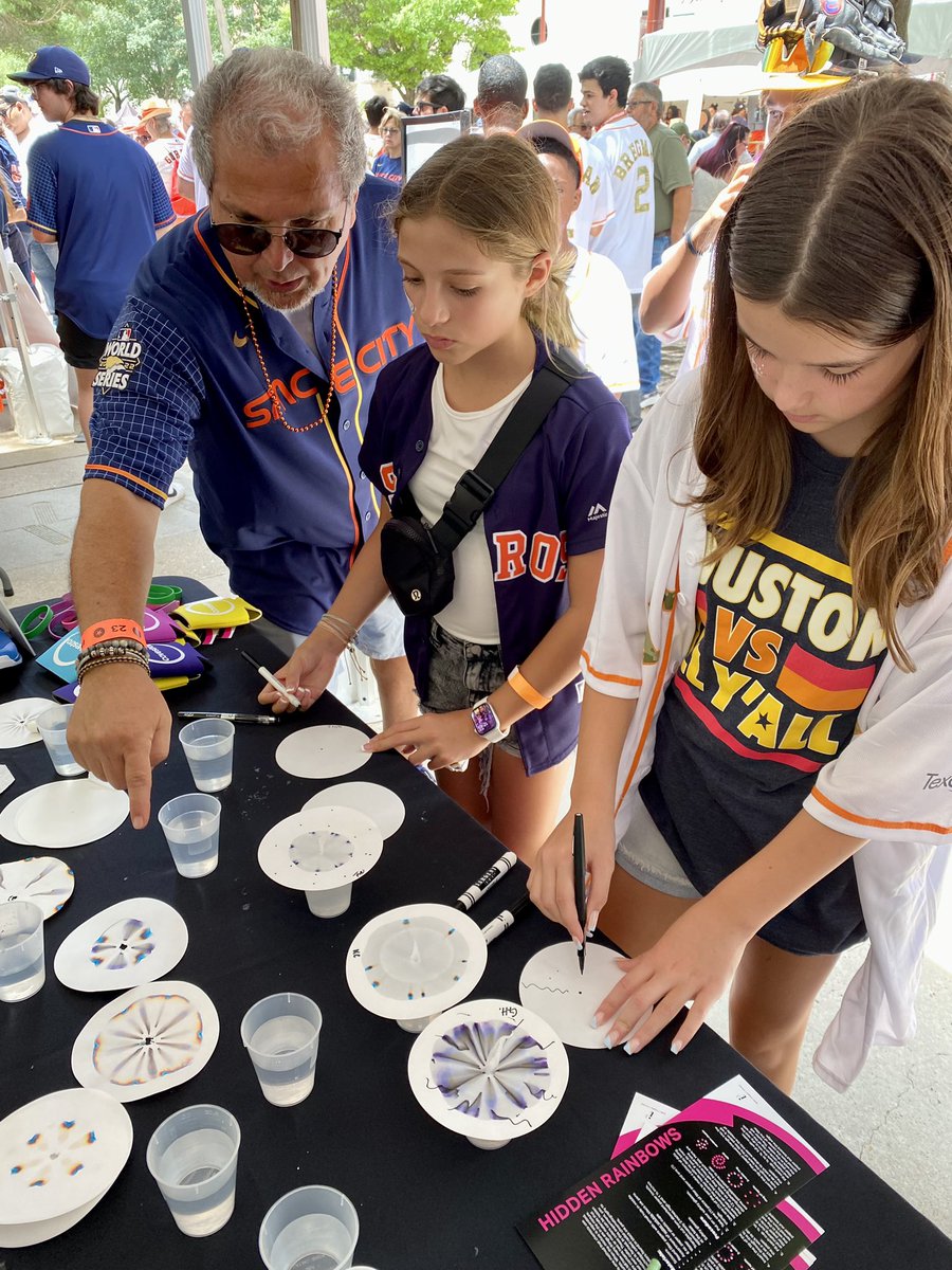 CovestroBaytown's tweet photo. Come see us at the @astros #BayouBash Street Fest! We have a team of employees showing the fun in science by teaching a chromatography #STEM experiment before the game! #CoveSTROS https://t.co/VgjhPGkNJL