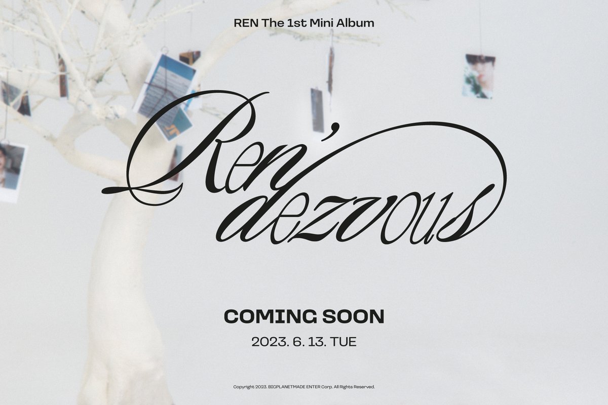 REN_BPM's tweet image. 렌 (REN) The 1st Mini Album
'Ren’dezvous'

2023. 6. 13. 6PM (KST)
Coming Soon

#렌 #REN #최민기 #CHOIMINGI
#Rendezvous
#BPM #BigPlanetMade