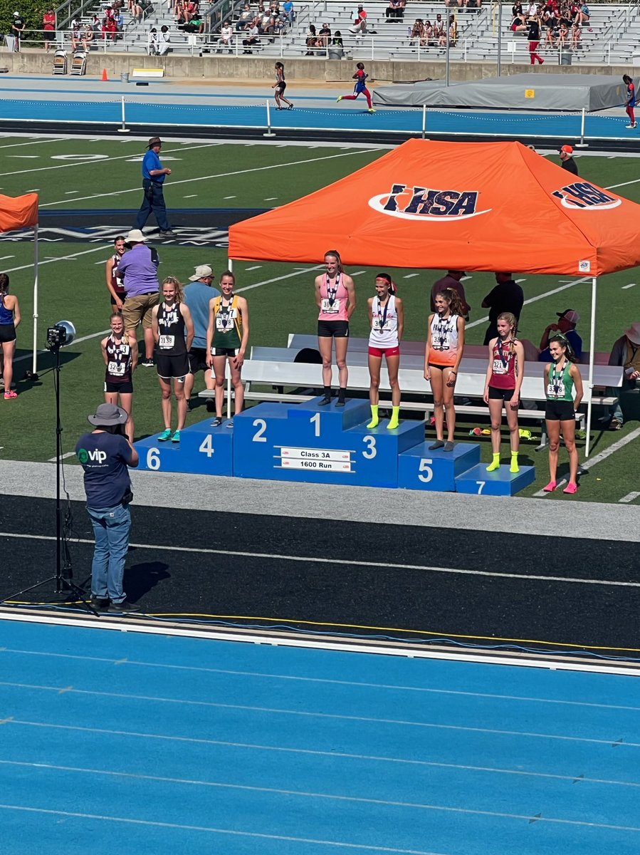 Anna Harden is your class 3A 1600 STATE CHAMPION! Took home the win in 4:53.14. Hersey is forever proud of you! #GTFstate23