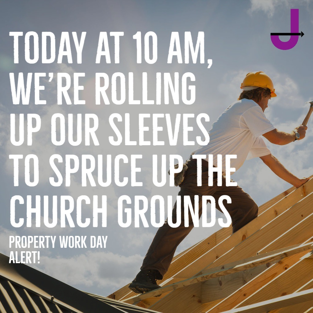 🔨 Property Work Day Alert! 🔨 Today at 10 am, we're sprucing up the church grounds. Come ready to garden, paint, clean, and lend a hand in any way. Together, we can create a welcoming space for our community. See you soon! #CommunityService #ChurchGrounds