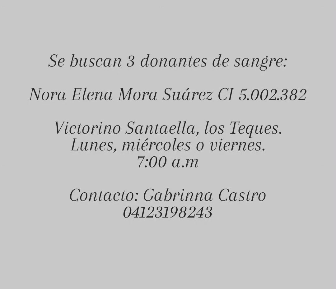 Se requiere donantes de sangre: