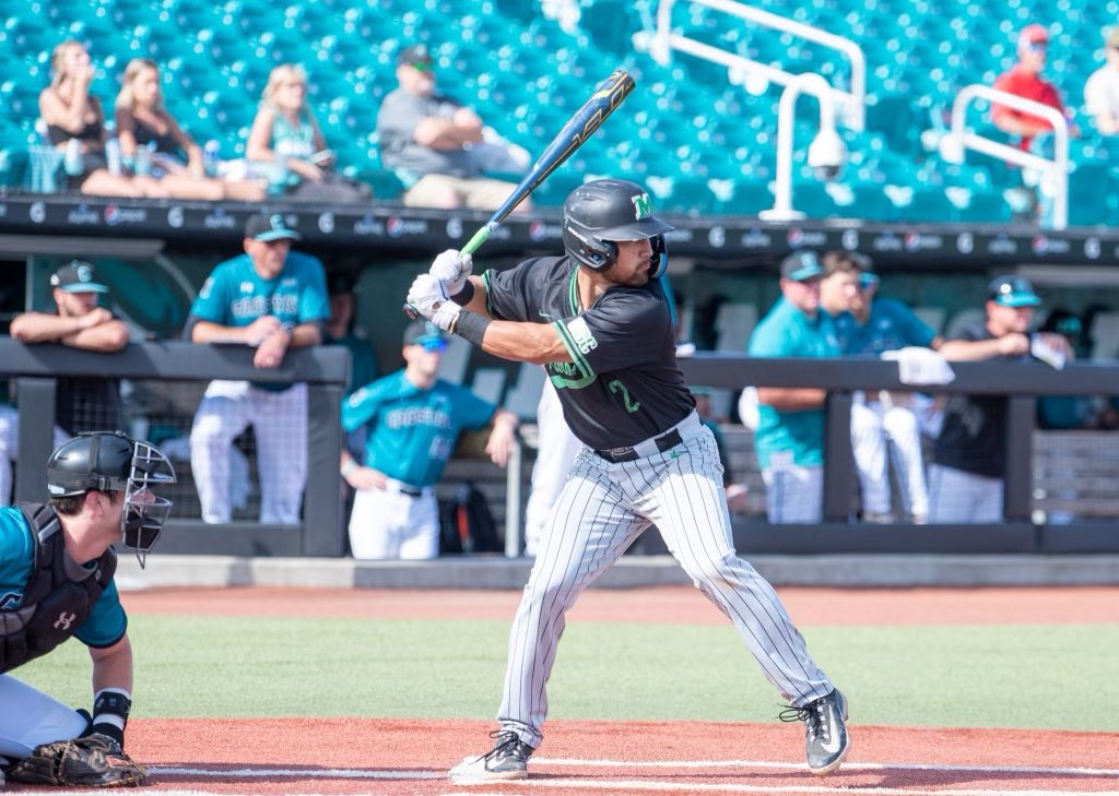 HerdBaseball's tweet photo. M8 | HOMETOWN KID! Edwards hits a solo homer to left to cut the Herd deficit to 2!

No. 8 CCU 9, MU 7

#WeAreMarshall https://t.co/rdxawB0YeX