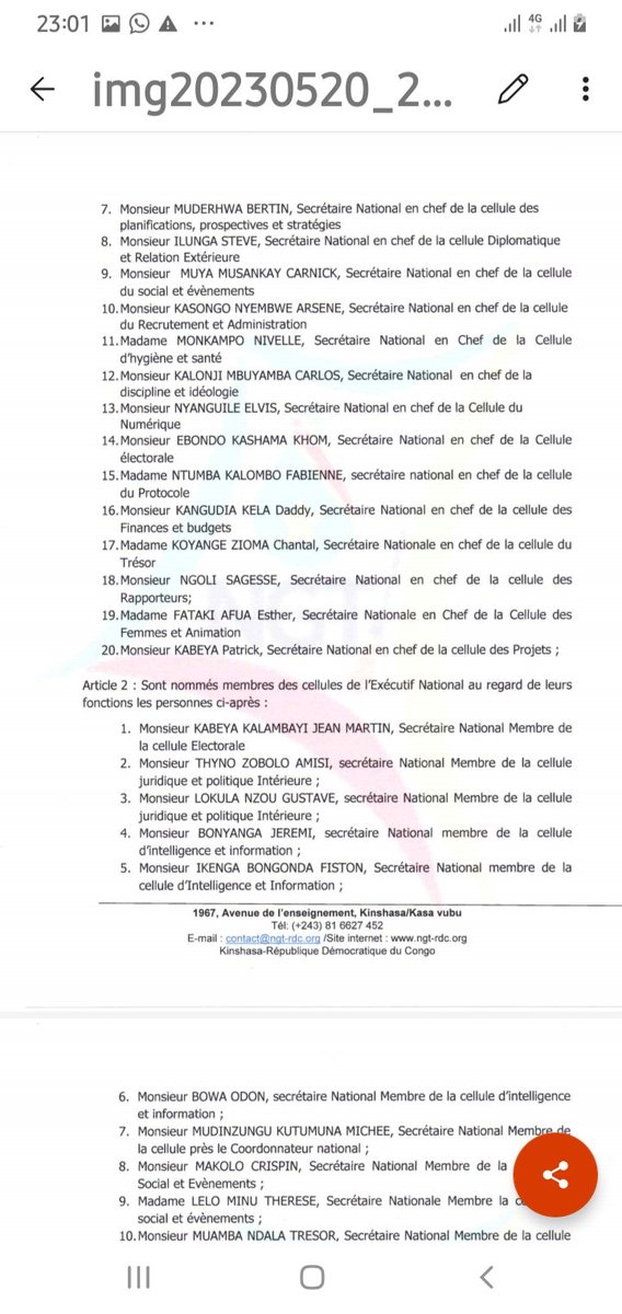 ng_tnews's tweet photo. Le bureau de la coordination nationale, représenté par Me ERIC ENGENYE NDJOLI, nomme.les nouveaux membres de l'exécutif National.

Félicitation aux nouveaux nominés ! https://t.co/Ywx2WeF2SY