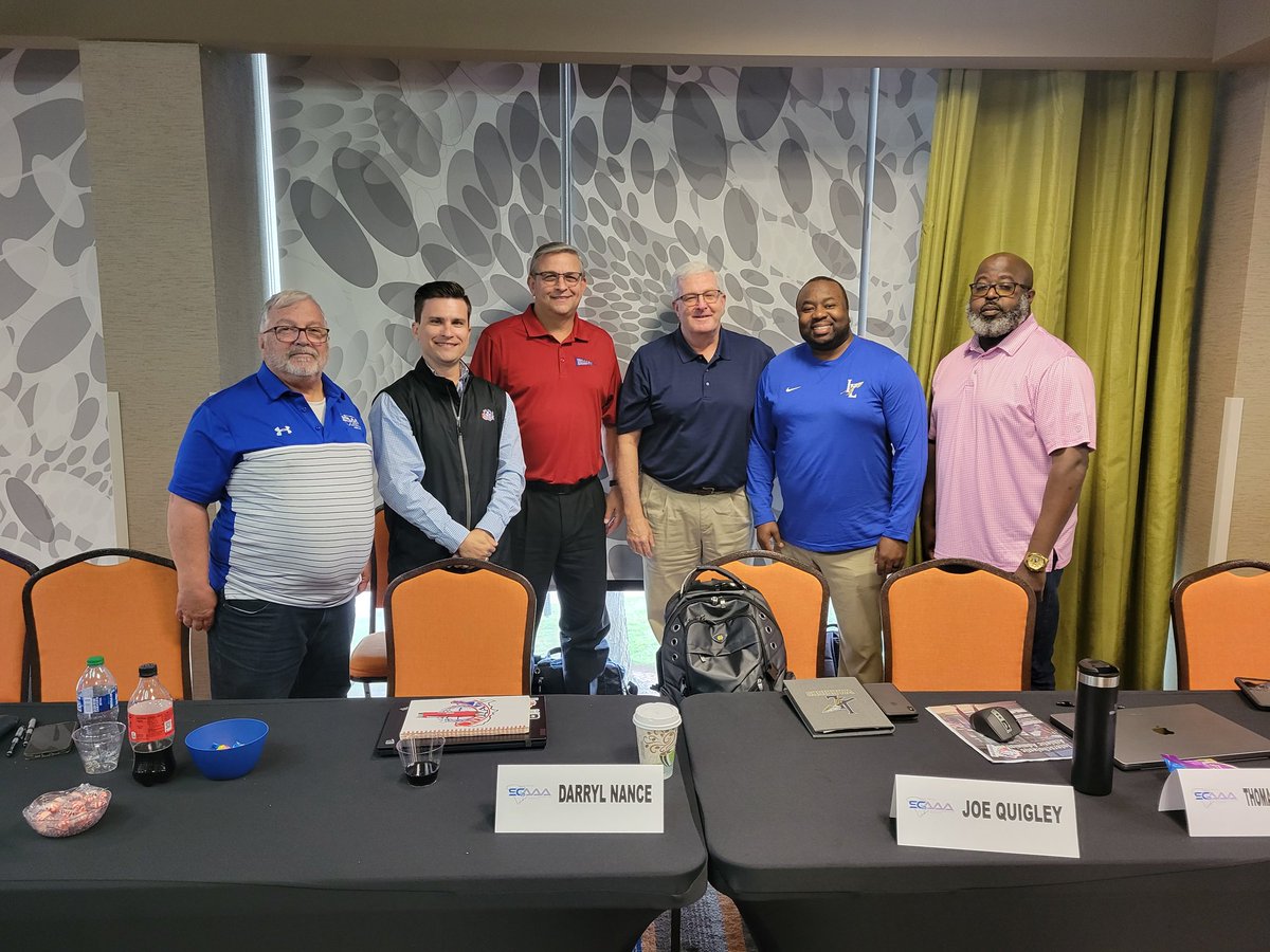 SCAAA (@southcarolinaad) on Twitter photo <a href="/SouthCarolinaAD/">SCAAA</a> Board Members at the <a href="/NIAAA9100/">NIAAA</a> Section 3 meeting this weekend!
<a href="/ADFreddy/">Thomas (Freddy) Fredrickson, CMAA, RMSAA, AIC</a> <a href="/ccave57/">Dr. Carlos Vergil Cave, CMAA, RIAA, CIC</a> <a href="/CoachNance1/">Darryl Nance</a> <a href="/02que/">Vernon Hunter, M.A. Ed, CMAA</a> <a href="/joe_p_quigley/">Joe Quigley</a> <a href="/MikeBar44830375/">Mike Barnes</a> <a href="/SouthCarolinaAD/">SCAAA</a> Board Members at the <a href="/NIAAA9100/">NIAAA</a> Section 3 meeting this weekend!
<a href="/ADFreddy/">Thomas (Freddy) Fredrickson, CMAA, RMSAA, AIC</a> <a href="/ccave57/">Dr. Carlos Vergil Cave, CMAA, RIAA, CIC</a> <a href="/CoachNance1/">Darryl Nance</a> <a href="/02que/">Vernon Hunter, M.A. Ed, CMAA</a> <a href="/joe_p_quigley/">Joe Quigley</a> <a href="/MikeBar44830375/">Mike Barnes</a>