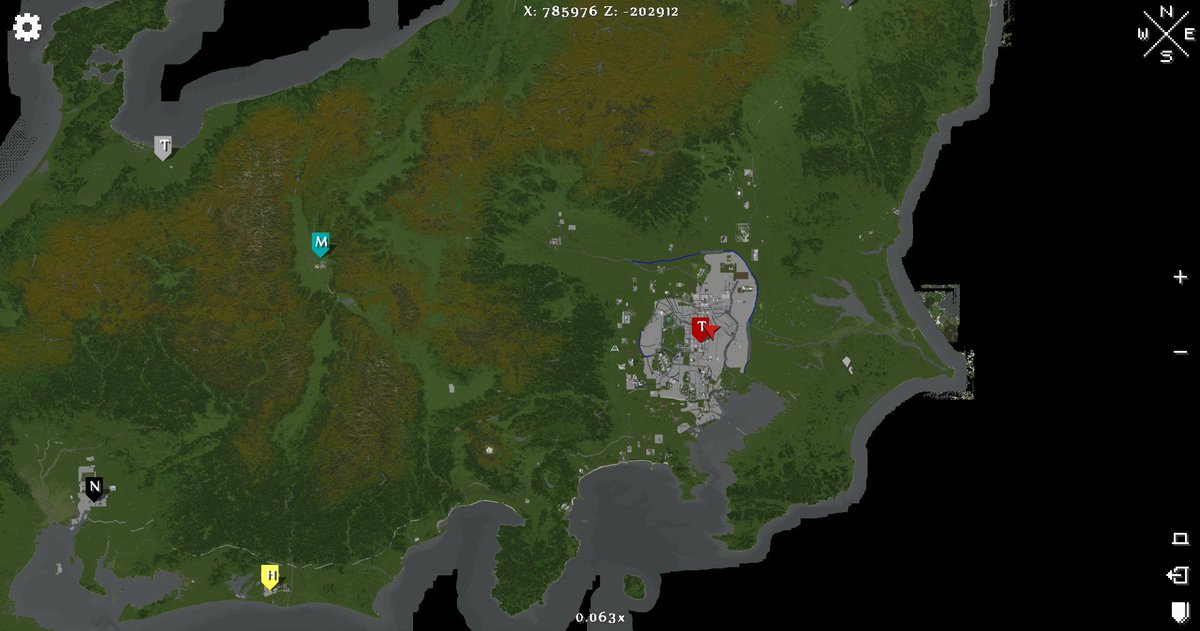 Kosa_Minecraft's tweet photo. Here's also a peek into the map, the Kanto and Kansai regions https://t.co/qFbaCtXwC7
