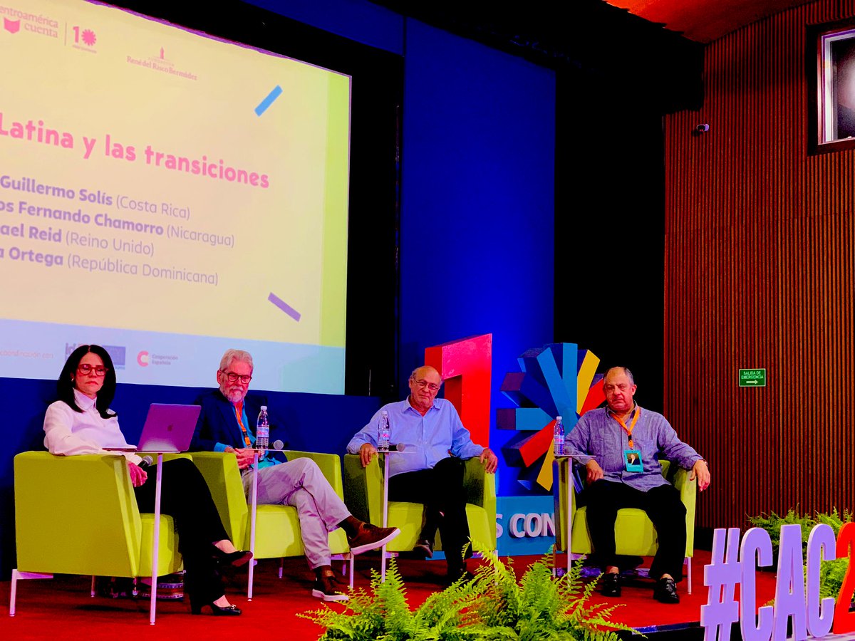mberiguete's tweet photo. Seguimos en el festival Centroamérica cuenta, diálogo “ America Latina y las transiciones” Luís Guillermo Solis, Carlos Fernando Chamorro, Michael Reid, Alicia Ortega @cacuenta @miguelvalerioj @GuerreroMiguelE @pablomckinney @perezreverte @DORobertoDO @Orodriguez1965 @yvanrod https://t.co/QJkwNwuK3z
