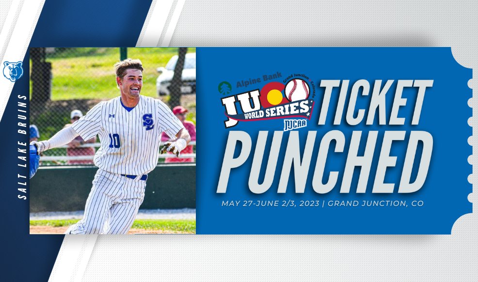 The Bruins are 𝙞𝙣

Salt Lake punched its ticket to the 2023 #NJCAABaseball DI World Series as the West District champs!

njcaa.org/sports/bsb/202…