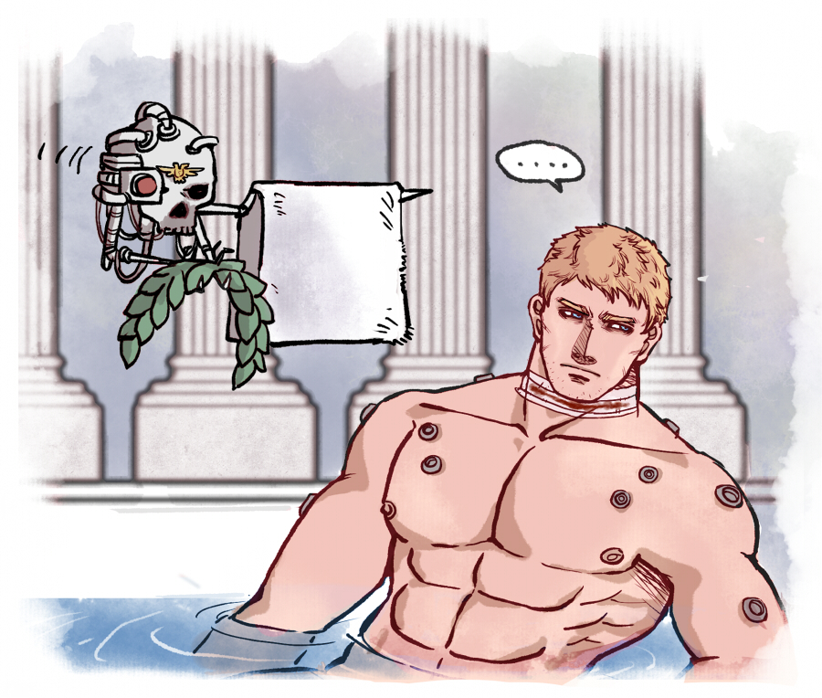 The first bath in 10,000 years.Original post was deleted by mistake so I repost it and add another ver of it!
#RobouteGuilliman