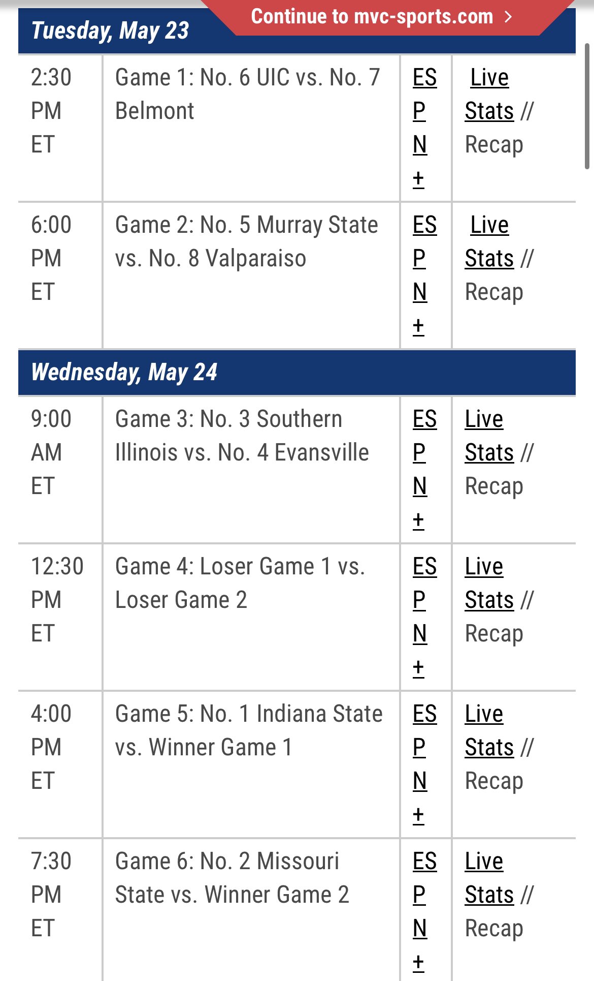 Anthony Kristensen on Twitter "Here’s the schedule for the first games
