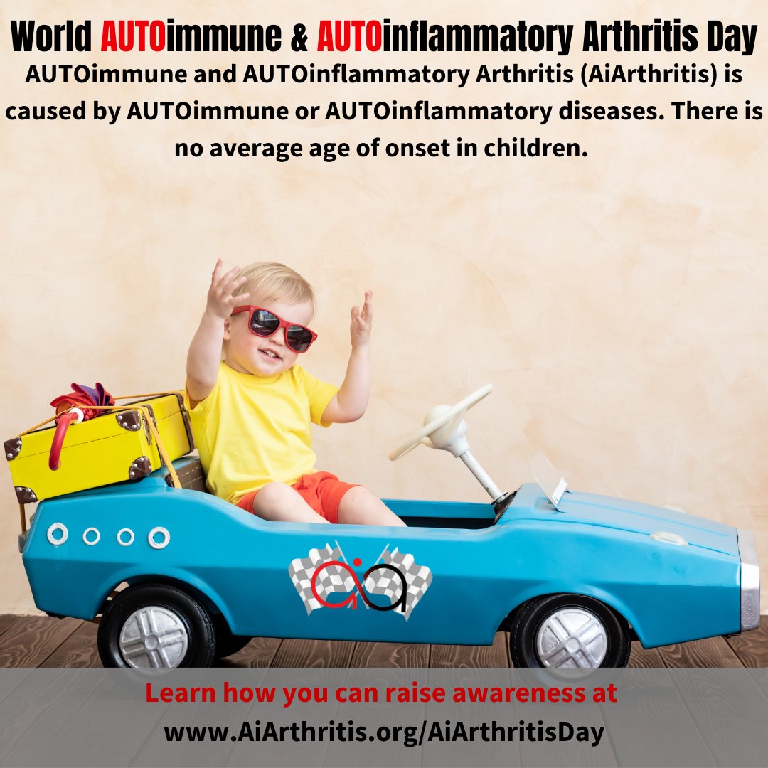 World AUTOimmune AUTOinflammatory Arthritis Day, also known as #AiArthritisDay, started in 2012 to
raise awareness of diseases that are autoimmune in nature and that cause joint inflammation and pain.
