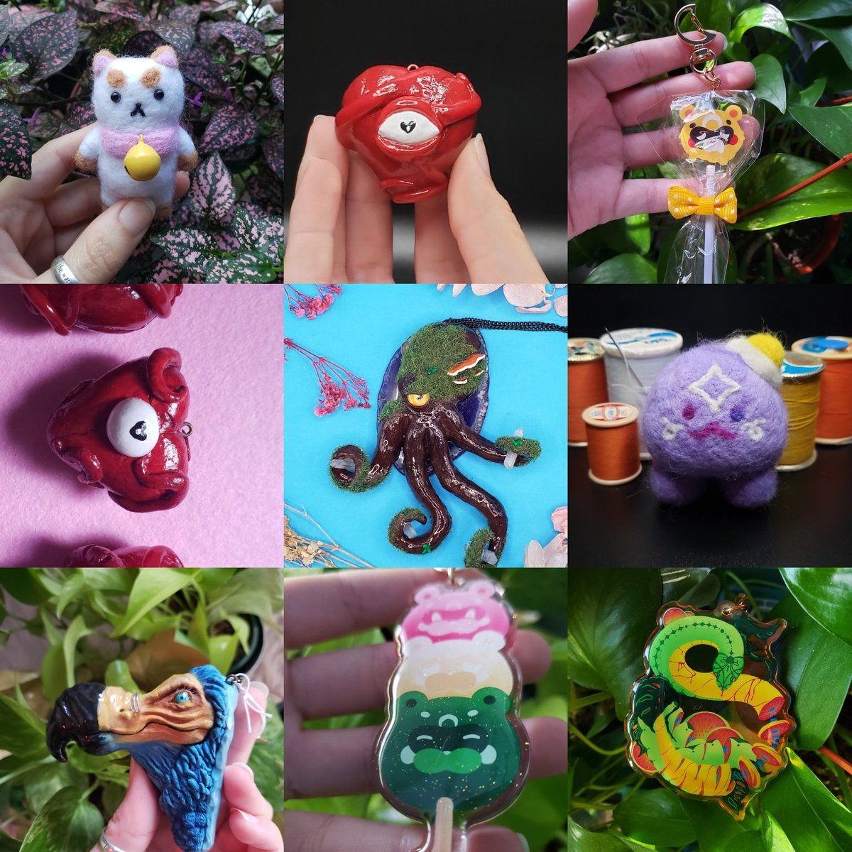 Shop open!!!
I won't have commissions open for another couple of days. I'm currently finishing an insect-tristing felt doll >w< Link Below:

#etsy #beeandpuppycat
#feltdolls #charms #keychains #macabre
#jewelry #handemadejewelry

 etsy.com/shop/CoralXpre…