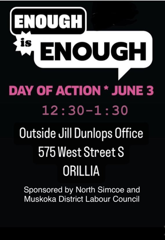 There is more to come from this #labourcouncil & likeminded associates! 

Join us JUNE 3rd in #orillia #enoughisenough