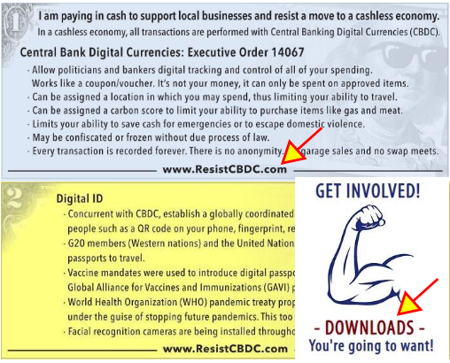 🟦 Build your local network  resistcbdc.com/downloads 

🔹 Spend cash and start a conversation, find like minded people. More free downloads at the website. 
🔹 Follow and RT 🔁 appreciated  #CBDC is #SlaveMoney
 #TheGreatReset  #TheGreatResist  #Cash  #NoDigitalID  #ResistCBDC