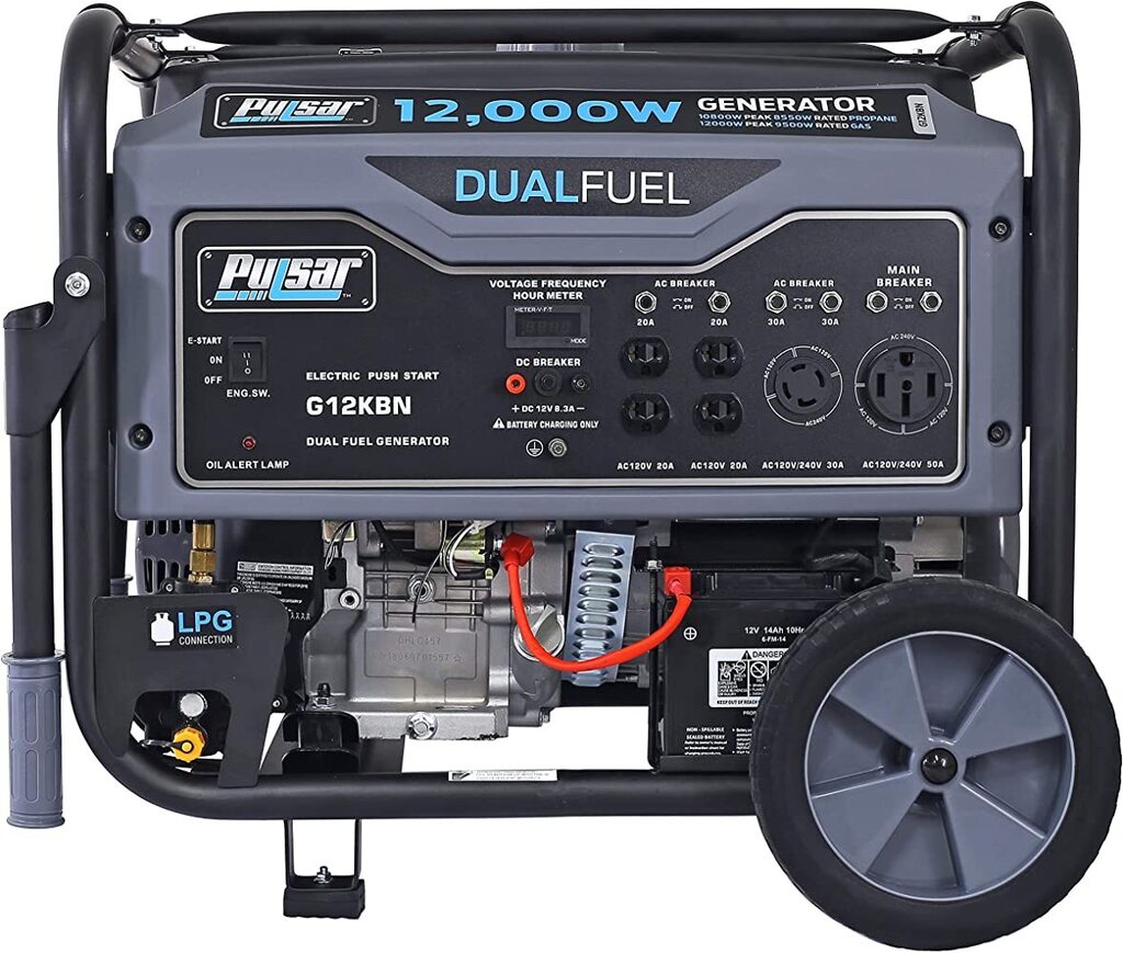 CaspianOdin's tweet photo. Pulsar G12KBN-SG Heavy Duty #Portable Dual Fuel #Generator - 9500 Rated Watts &amp; 12000 Peak Watts - Gas &amp; LPG - Electric Start - Transfer Switch &amp; RV Ready - CARB Compliant https://t.co/Poti6GVsk0 https://t.co/S5OllxKZ5F