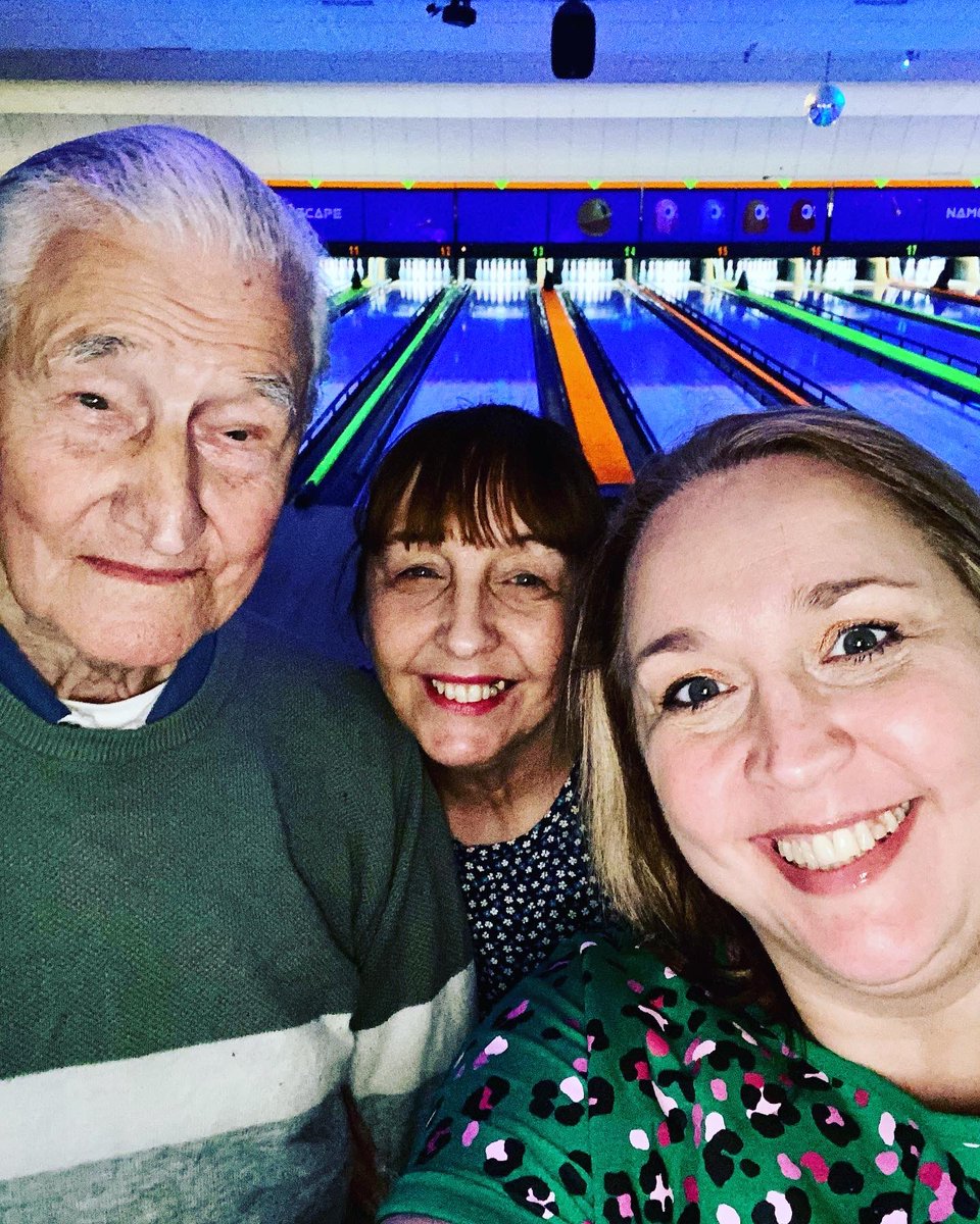 ShellyLou79's tweet photo. When your grandad is 90, but he doesn’t want to miss out on bowling and even scores three strikes https://t.co/1AuVZVcpcz