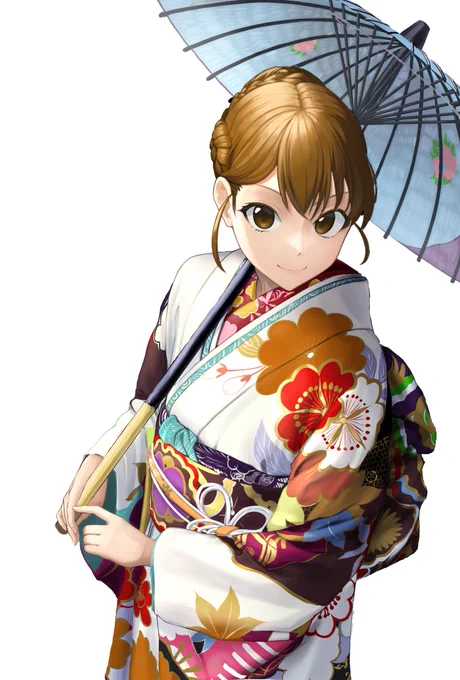 続き 髪と手の調整をしました_φ(・_・ なんか足りないなと思ったら頬のチーク塗るの忘れてた…