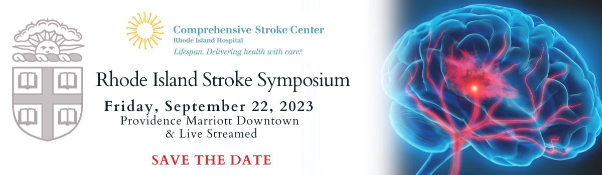 So excited for our 3rd RI Stroke Symposium- both in-person and virtual this year! Stay tuned for an amazing lineup of speakers; agenda and registration info to follow!