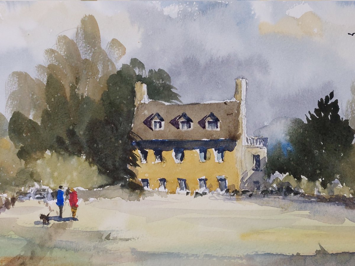 Watch how I paint three dormer windows on this roof using watercolour on my YouTube channel. Click this link: youtu.be/704qsMfeytE
Or search:Colin-Steed-Artist on YouTube. 
#colinsteedart1 #cotswolds #cotswoldlife #cotswoldwedding #gloucestershire