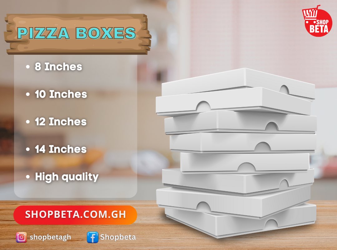 Shopbetagh's tweet photo. All types of pizza boxes on https://t.co/zNZ81zfFXO

#shopbeta #pizzabox #buypizzabox #onlineshopping https://t.co/0CSHzMJ006