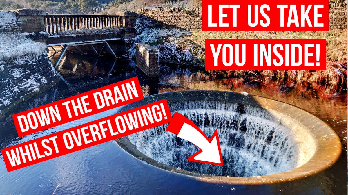 TrekExploration's tweet photo. Fancy a look inside a Reservoir Overspill Plughole? 
Check out my latest video below as we go inside as it's overflowing 😮👇👇
.
https://t.co/lUFtEuCLpG
.
#redmire #reservoir #plughole #overspill #overflowing #culvert #peak #district #YORKSHIRE #ladybower #explore #adventure https://t.co/XYkv5R6bRL