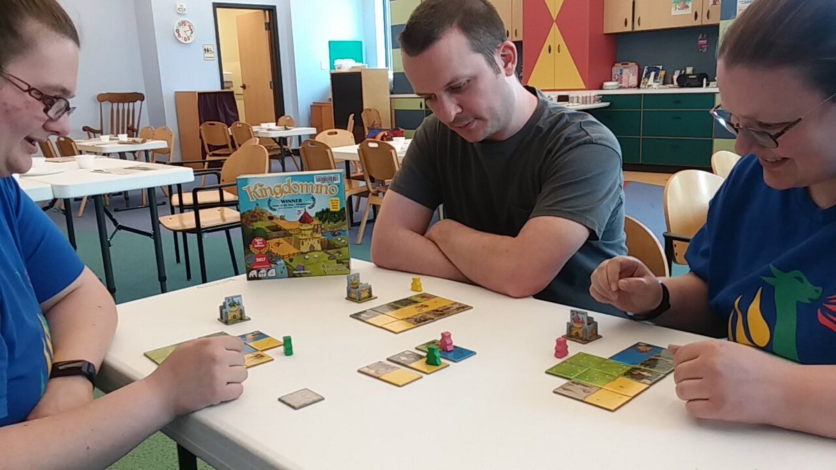deforestlibrary's tweet photo. King me! Kingdomino at the DeForest Library. @deforestlibrary @Kanopy #AdventureNeverEnds https://t.co/6PsDlCz1zD