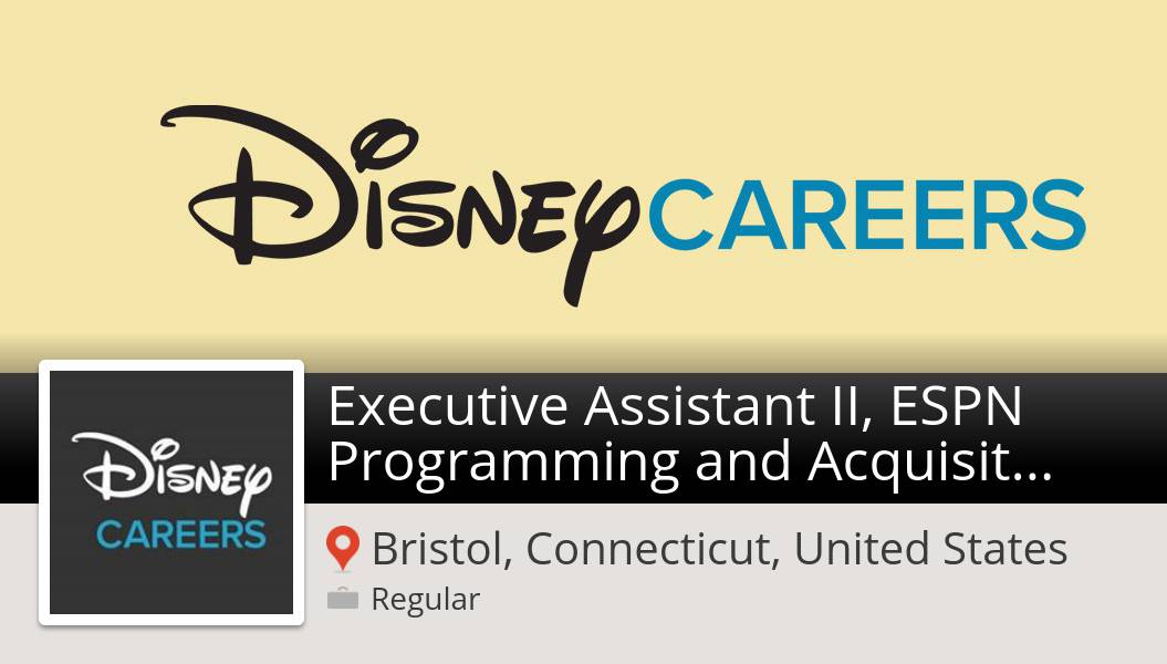 Recruiter__John's tweet photo. Apply now to work for #Disney as Executive #Assistant II, ESPN Programming and #Acquisitions in #Bristol! #job https://t.co/AOGwktABdi #DisneyJobs https://t.co/ta9eRZuC6z