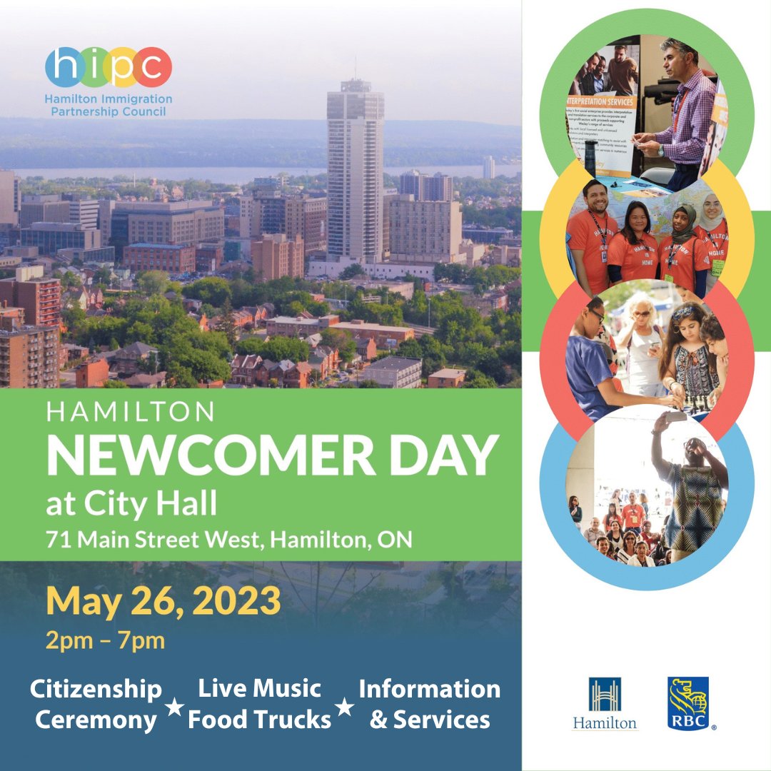 YMCA_ETS's tweet photo. Join our Immigrant Services Team and other services providers at Hamilton City Hall for a celebration of diversity in our city on May 26th from 2 pm - 6 pm! This event is FREE and open to all. https://t.co/sfklPhtjL1