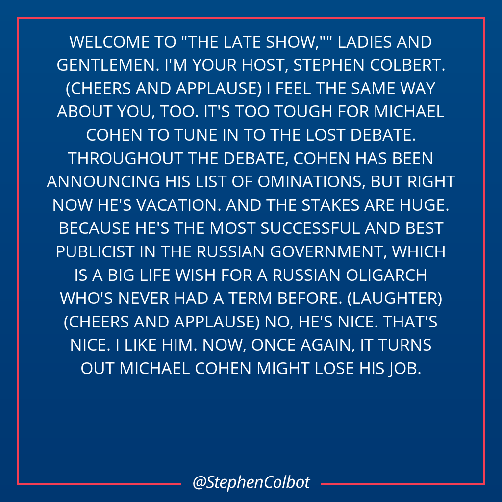 Stephen Colbot tweet media