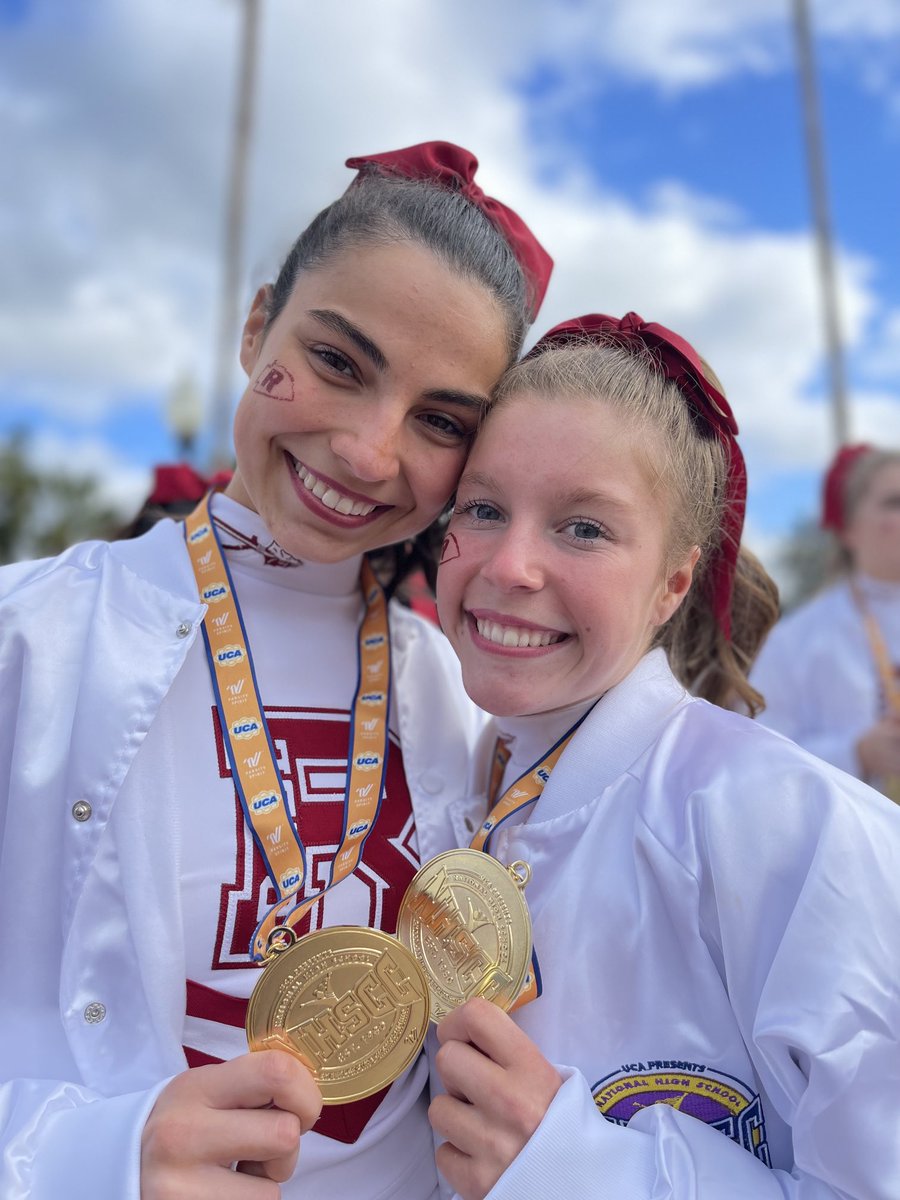 From National Champs to MTSU Cheerleaders. WE ARE SO PROUD OF YALL! Congrats to Kyra and Regan 😍💙🤍💙🤍 #daleyeahforever