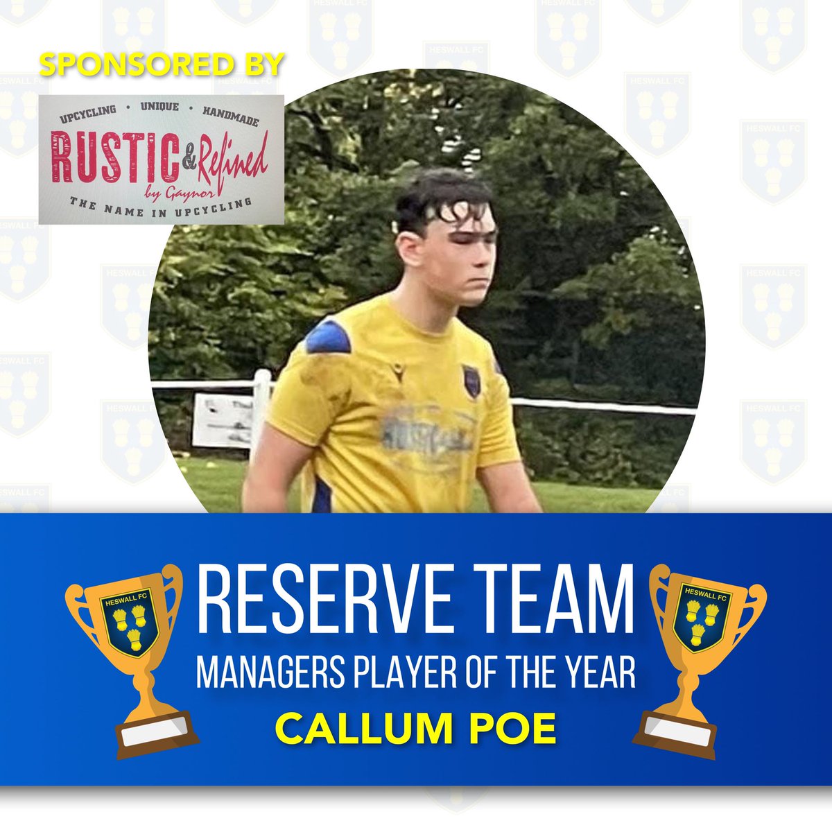 What a season for a quality young player, Reserve Team Managers Player of the Year is Callum Poe 💛💙💛💙